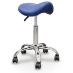 Taburete Pony Base cromada 5 ruedas
